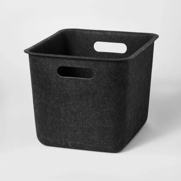 Sliding Storage Bin Felt Dark Gray - Brightroom™ | Target