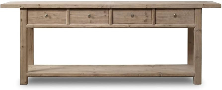Artissance Long Amalfi 4 Drawers Table (Console), Extra Large, Natural | Amazon (US)