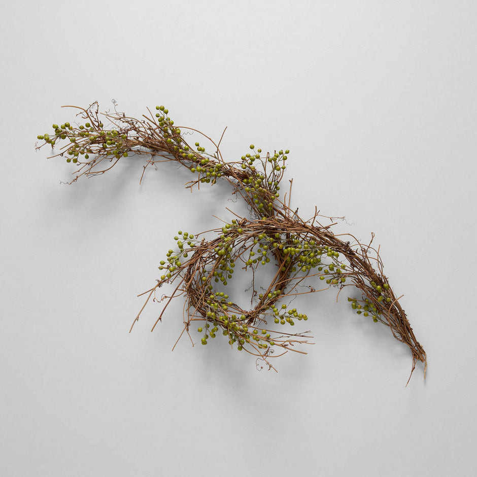 EcoFaux Green Ilex Berry Garland, 6' | Bloomist, Inc
