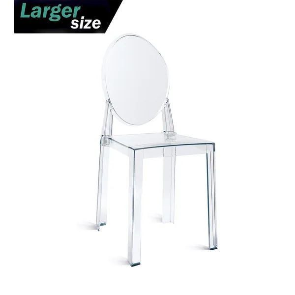 2xhome Larger Size Modern Transparent Dining Living Room Ghost Side Dining Room Chair Accent Loun... | Bed Bath & Beyond