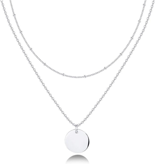 PAVOI 14K Gold Plated Layering Necklaces Pendant Necklaces Butterfly Heart Lock Evil Eye Coin Lig... | Amazon (US)