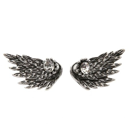 Top-Notch Vintage Angel Wings Earrings Rhinestone Feather Stud Earrings | Walmart (US)