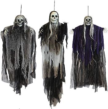 JOYIN 3 Pack Hanging Halloween Skeleton Ghosts Decorations, Grim Reapers for Best Halloween Outdo... | Amazon (US)