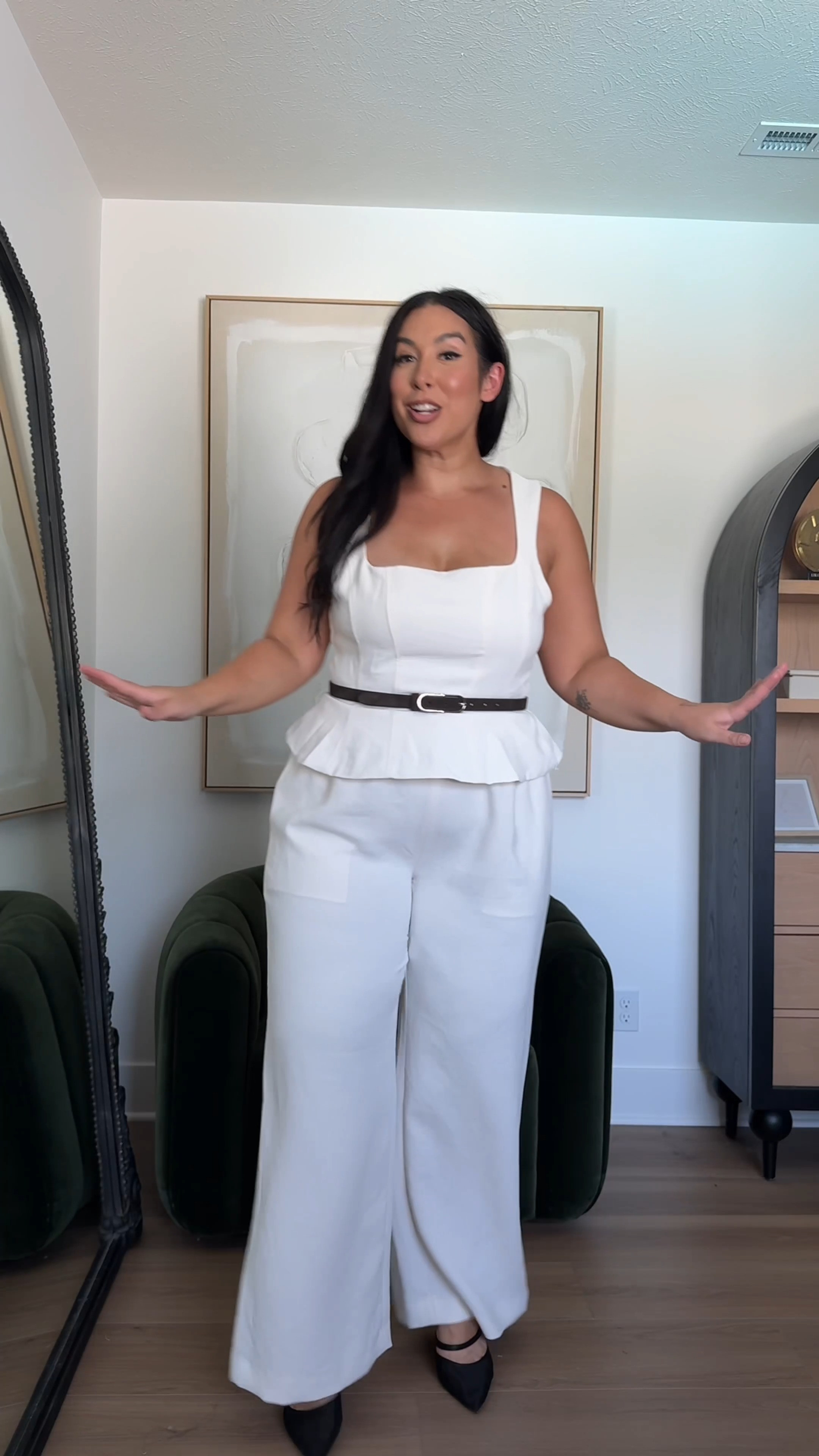 Do we like the monochromatic peplum moment? Wearing the viral Lodge pants!

Wearing XL

artizia, LTKCon, Work outfits, workwear, mid size work outfits, work event, fall outfits, fall style 

 #LTKootd #LTKMidsize #LTKWorkwear