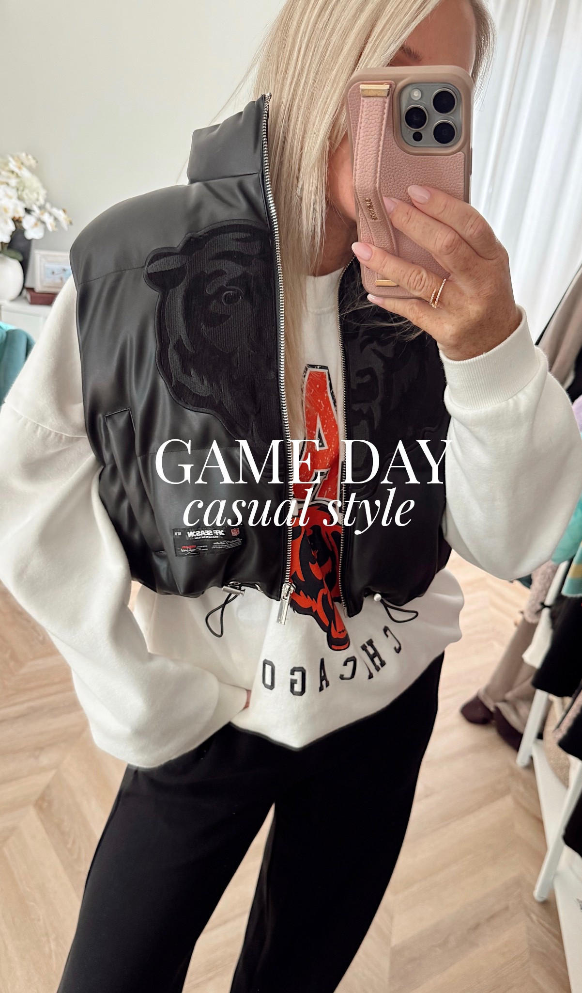 BEAR down!!!🐻 I did medium in vest!
Spanx use code: LILLIEXSPANX

Spanx. Chicago bears. Game day. Vest. 

#LTKootd #LTKSeasonal