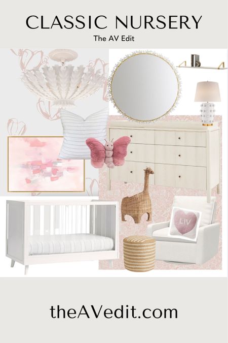 Baby girl nursery complete with butterflies and giraffes! 

#LTKfamily #LTKhome #LTKkids