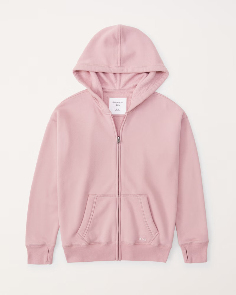essential legging-friendly full-zip hoodie | Abercrombie & Fitch (US)