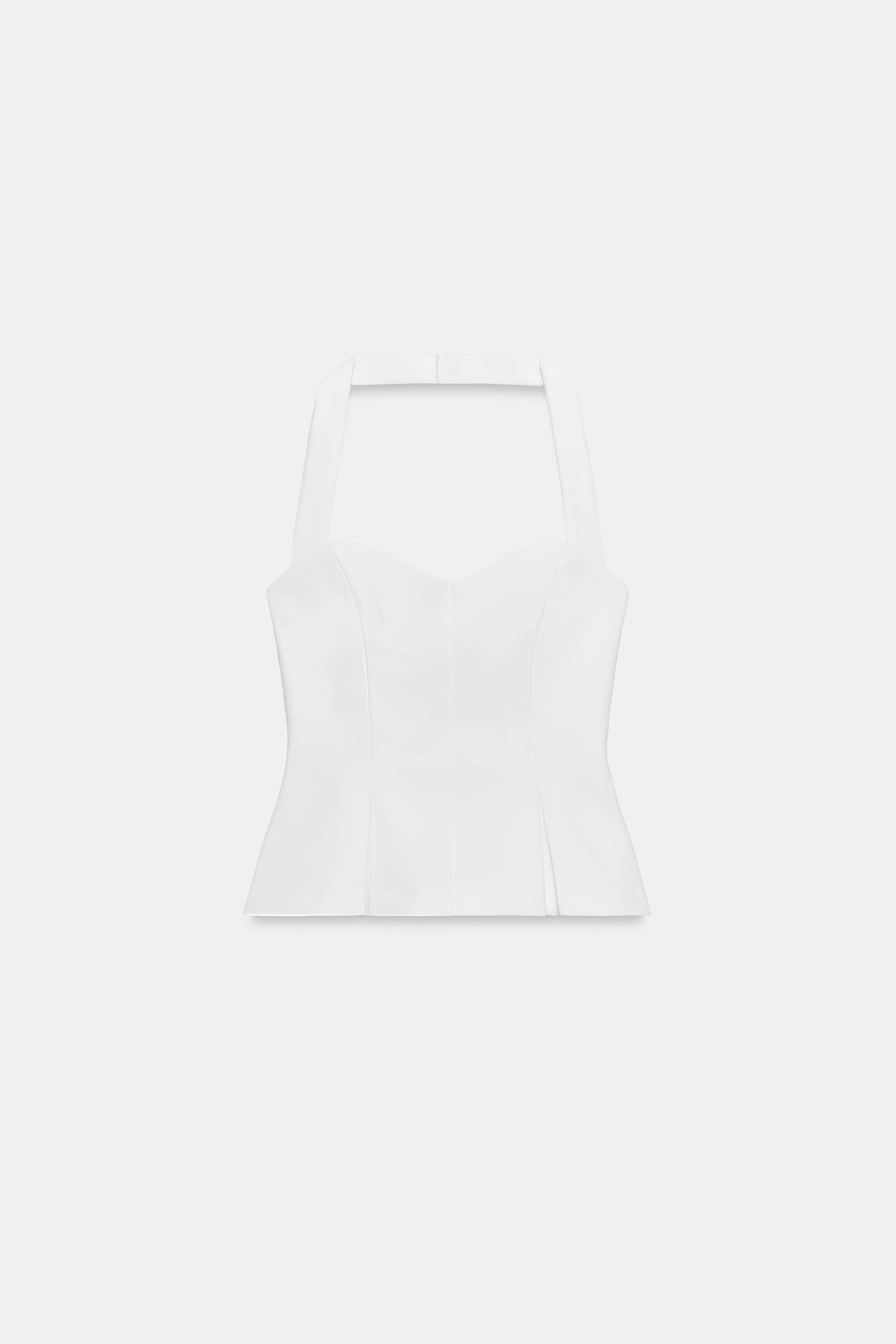 PLEATED HALTER TOP | Zara US