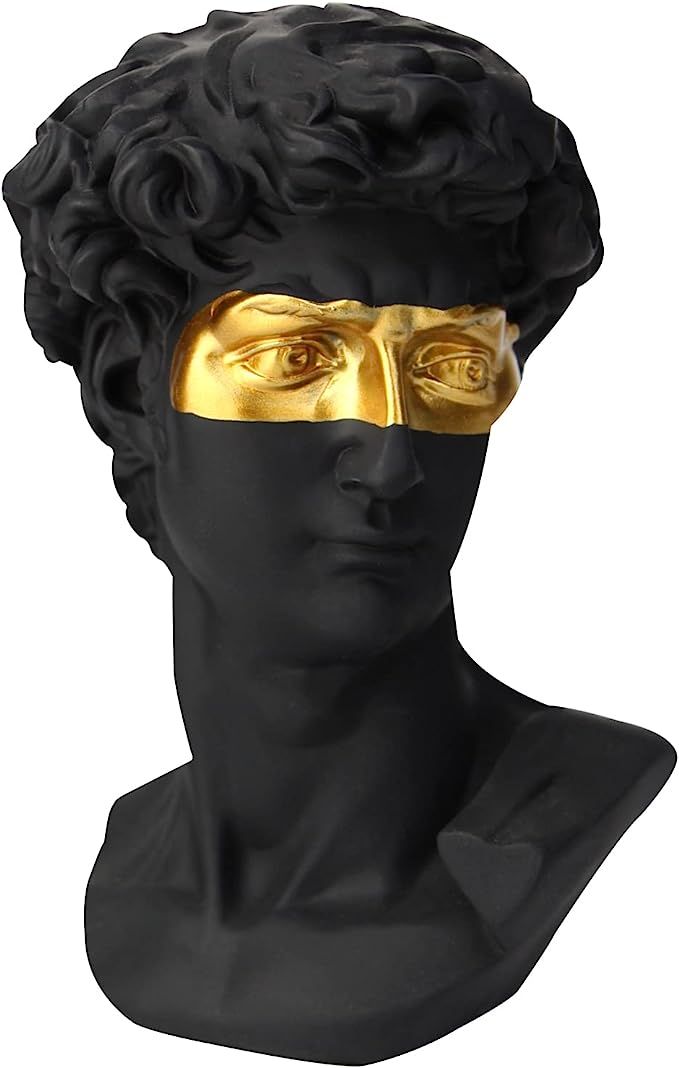 fumisee 6 Inch David Statue Resin Head Sculptures,Classic Greek Michelangelo David Bust Figurine,... | Amazon (US)