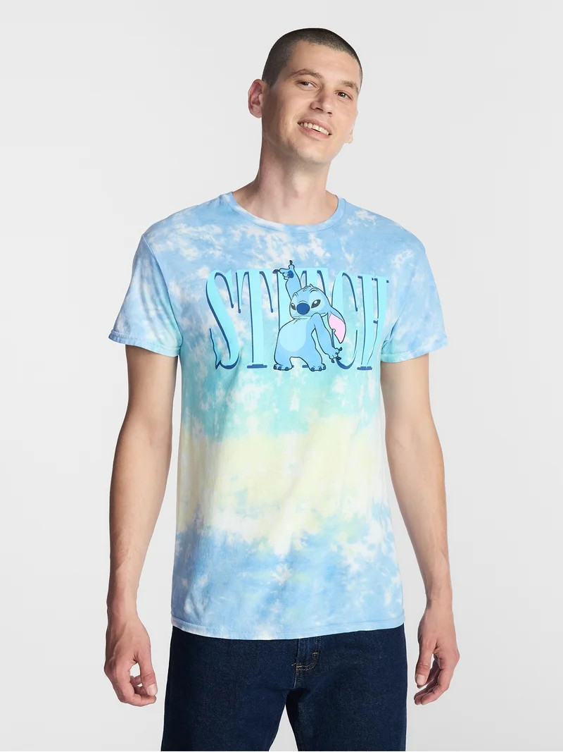 Disney Lilo and Stitch Men's and Big Men's Tie Dye Tee, Sizes S-3XL | Walmart (US)