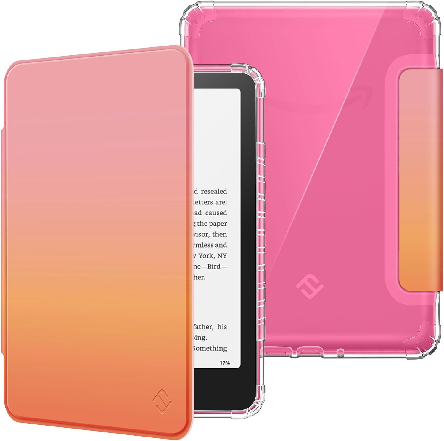 Fintie - Clear Case for 7" Kindle Paperwhite 12th Gen 2024 & Kindle Colorsoft Soft Lightweight TPU Cover Transparent Back Shell - Sunset Ombre | Best Buy U.S.