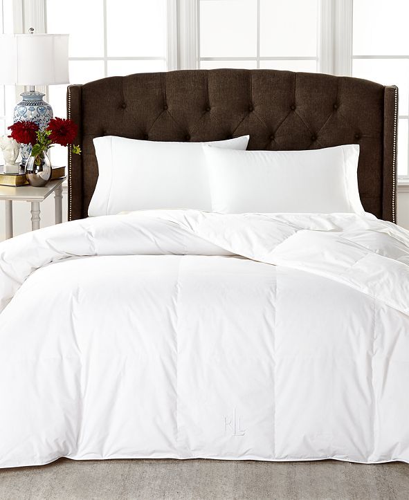 Lauren Ralph Lauren Medium Weight White Down Full/Queen Comforter, 100% Cotton Cover & Reviews - ... | Macys (US)