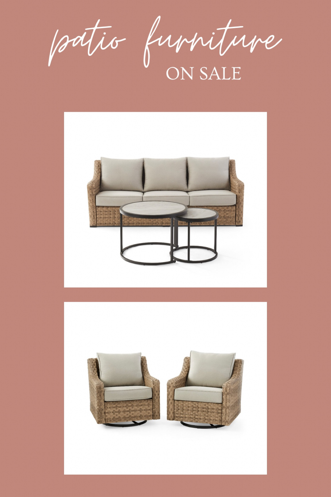 Outdoor patio furniture — on sale! 

#LTKsalealert #LTKhome #LTKSeasonal