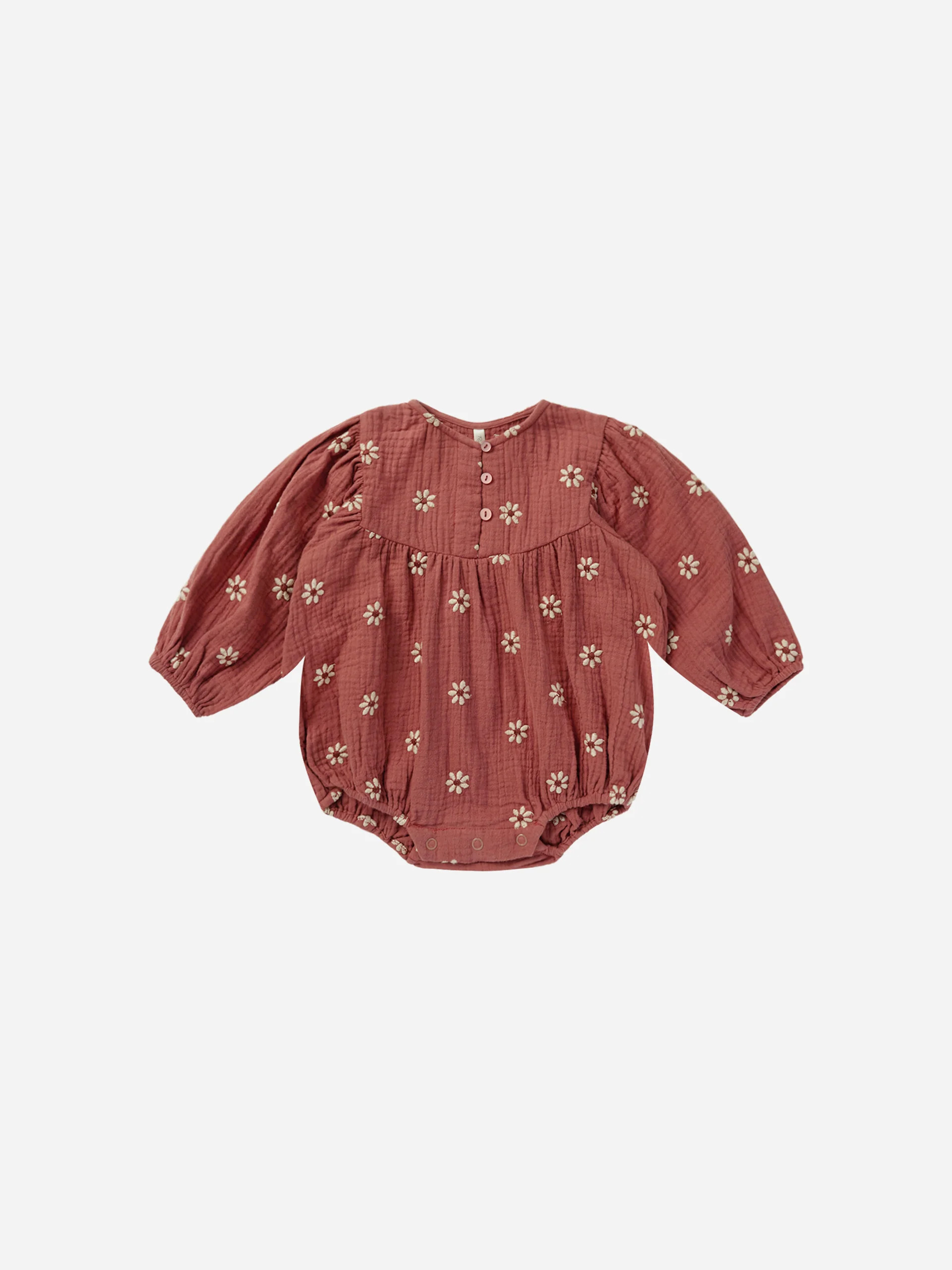 Gwen Romper || Embroidered Daisy | Rylee + Cru