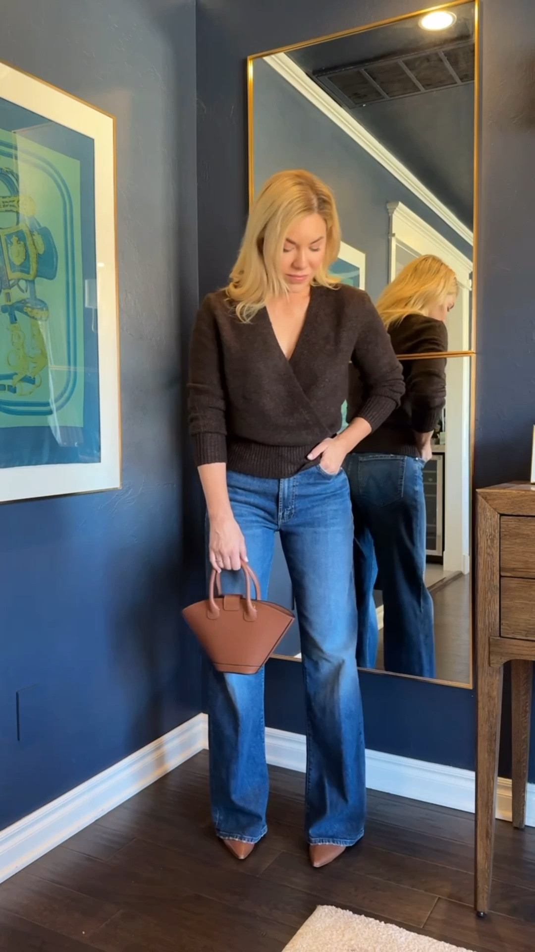 These are a cross between a barrel and wide leg jeans - as far as length I am 5’4 with long legs.

Mother jeans 
Wrap sweater 
Sweater
#ltkshoecrush
#ltkitbag

#LTKStyleTip 

#LTKFindsUnder100 #LTKSeasonal