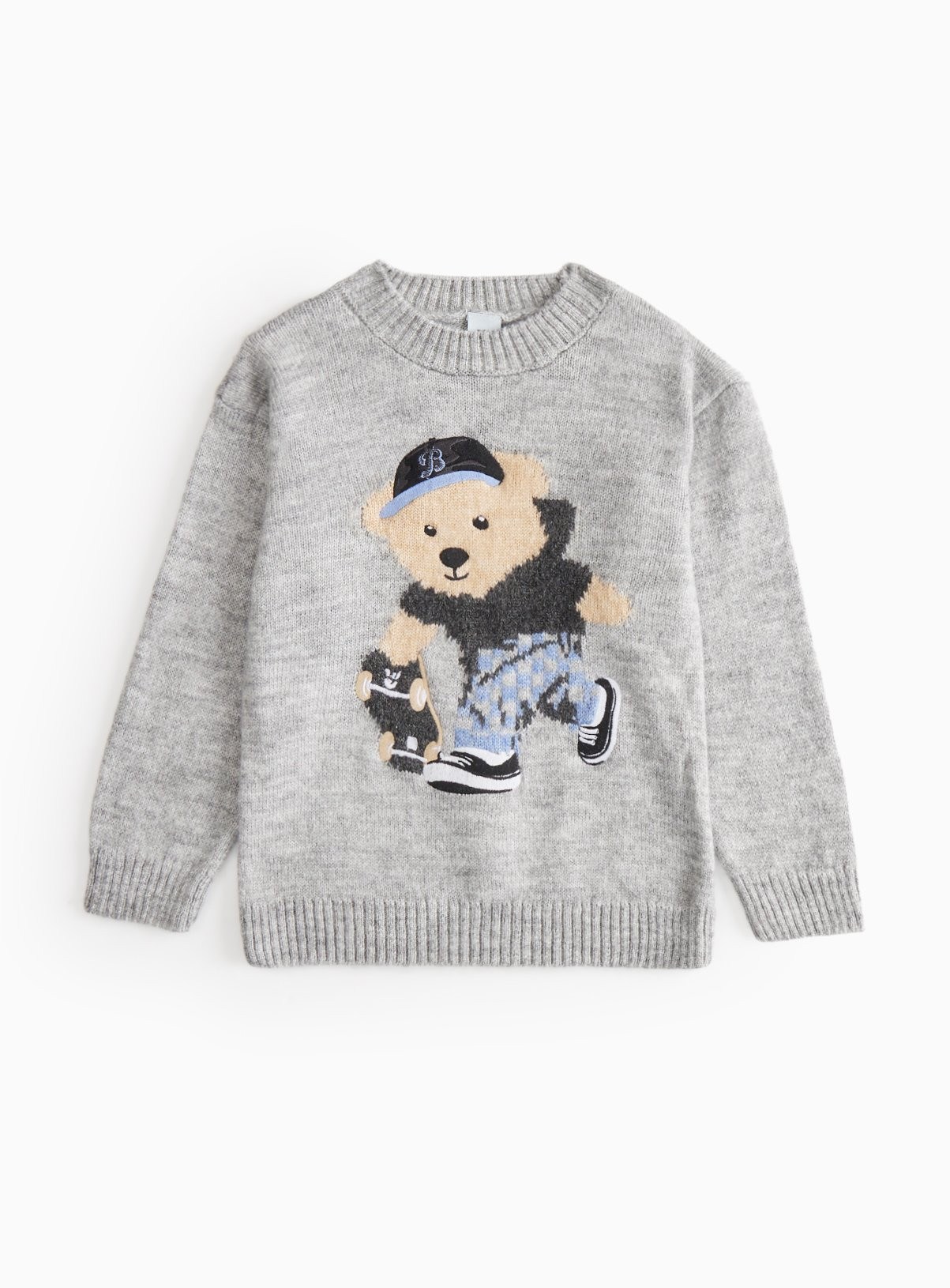 Grey Bear Printed Knitted Jumper 1-2 years | argos.co.uk