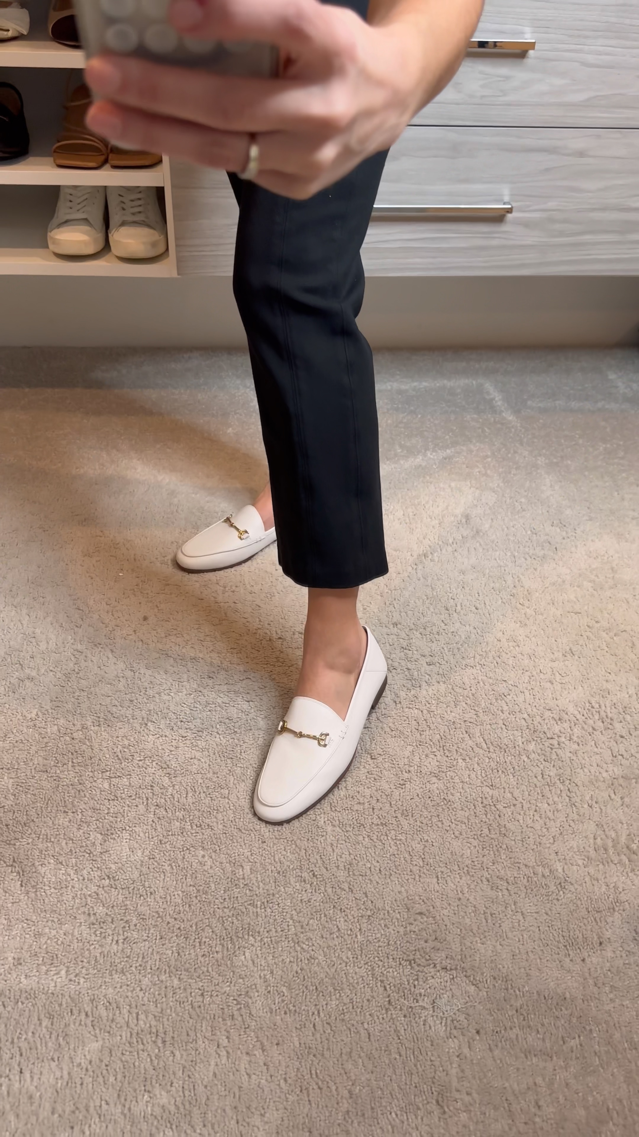 Size down! Spring shoes for work / white loafers 

#LTKworkwear #LTKshoecrush