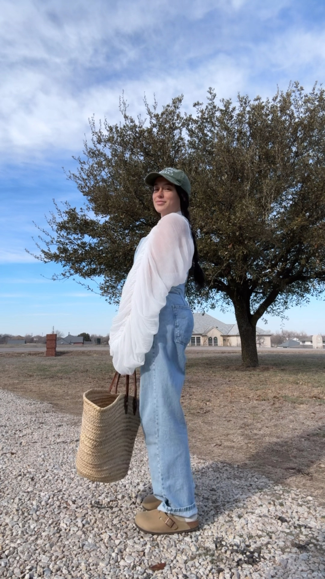 The top is one size and I’m wearing a light pink bra underneath. Overalls are a medium for baggy legs but I cinched the waist. Spring transition is here!

#LTKWatchNow #LTKStyleTip