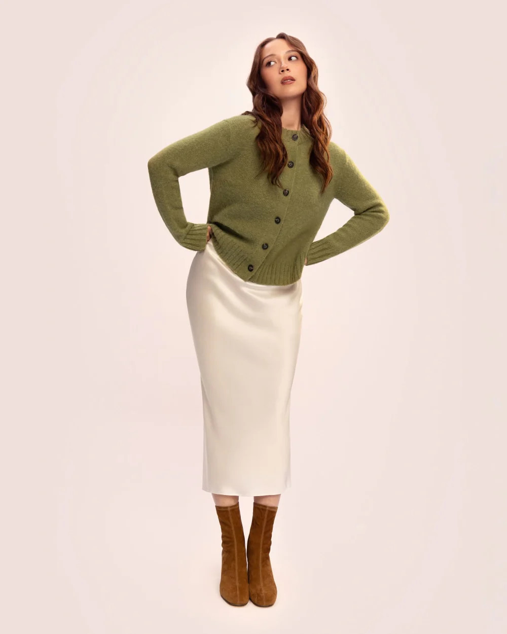 Slip Skirt in Silk Charmeuse | Bone | Everlane