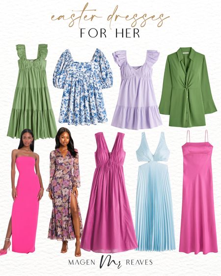 Easter dresses for her - Easter dresses for women - under $100 Easter dresses - colorful dresses for spring 

#LTKSeasonal #LTKunder100 #LTKFind