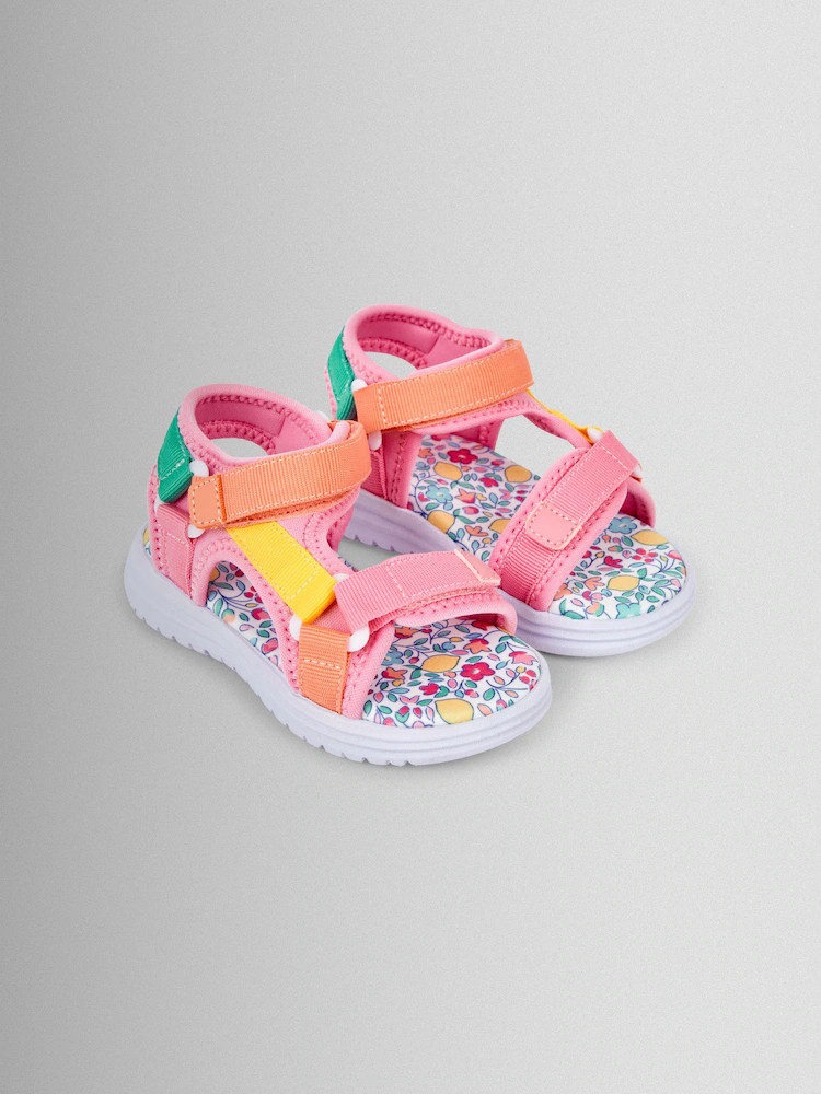 JoJo Maman Bébé Pink Colour Block Sandal | Next US