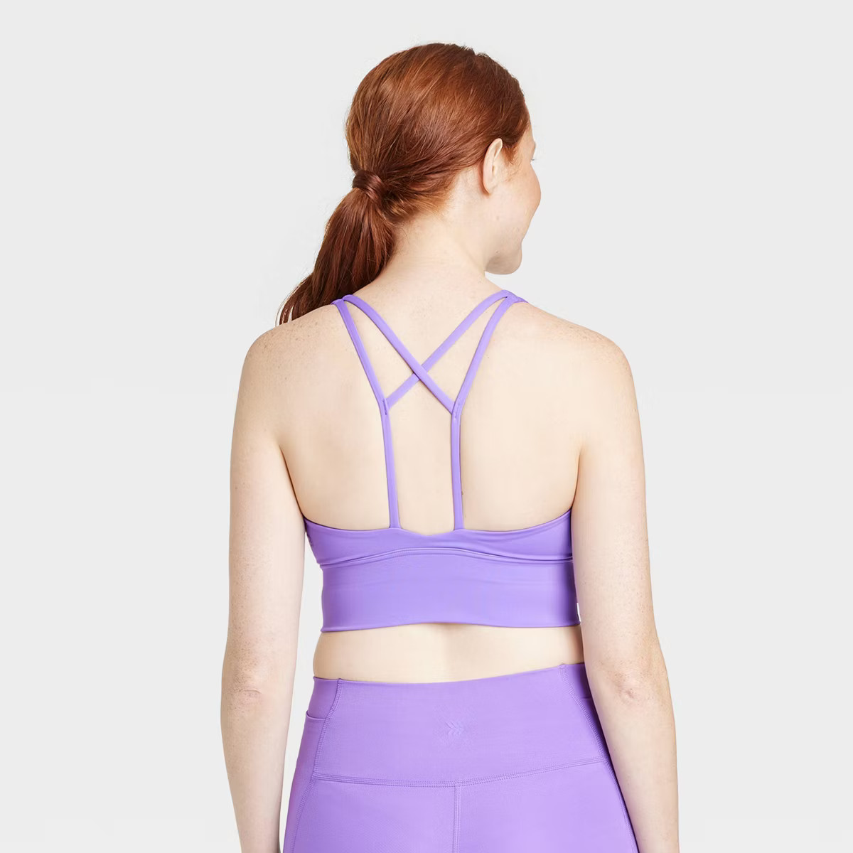 Women's Light Support Strappy Longline Sports Bra - All in Motion™ | Target
