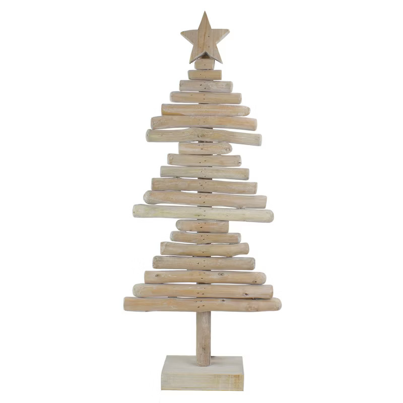 Northlight 25.5" Rustic Wooden Christmas Tree with Star Table Top Decor | Target