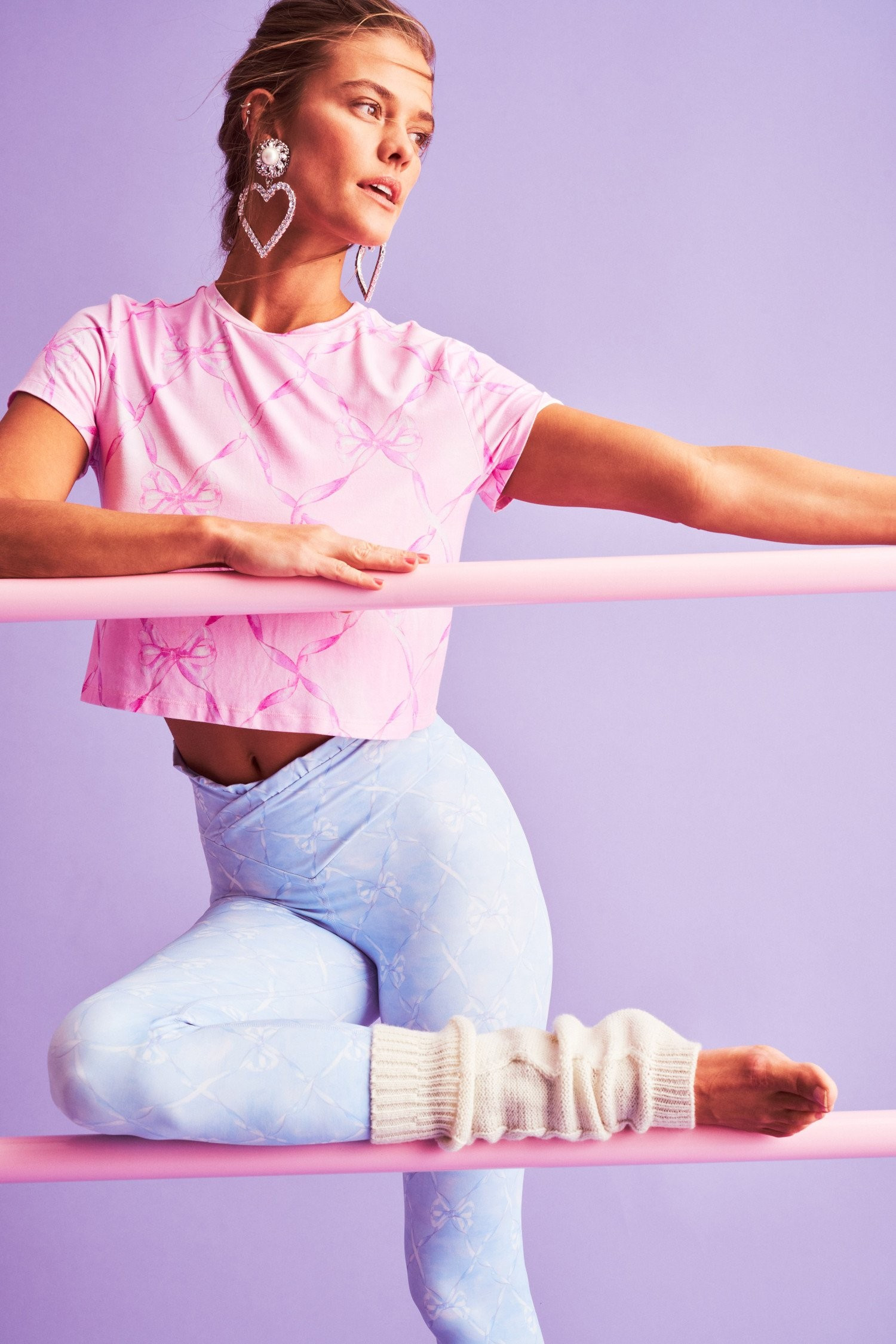 LoveShackFancy X Beach Riot Cropped T-shirt | LOVESHACKFANCY
