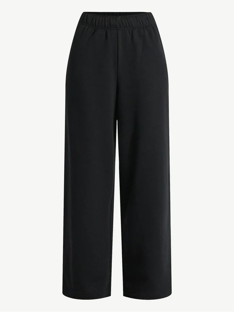 No Boundaries Soft Fleece Wide Leg Pants, 30” Inseam, 1 or 2-Pack, Women’s XXS-4X | Walmart (US)