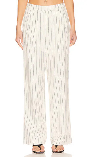 x REVOLVE Celia Oversized Trouser in Cream & Indigo | Revolve Clothing (Global)
