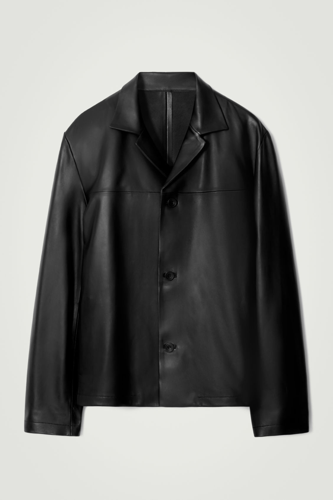 CAMP-COLLAR LEATHER JACKET | COS (US)
