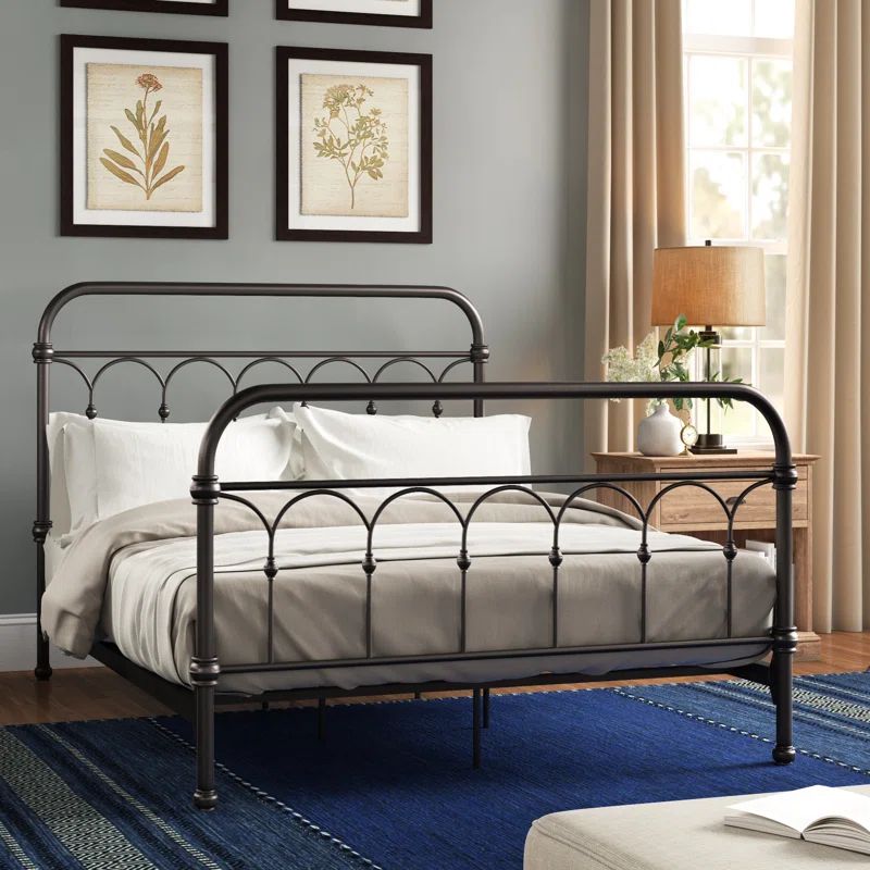 Queen Dark Bronze Copake Low Profile Standard Bed | Wayfair North America