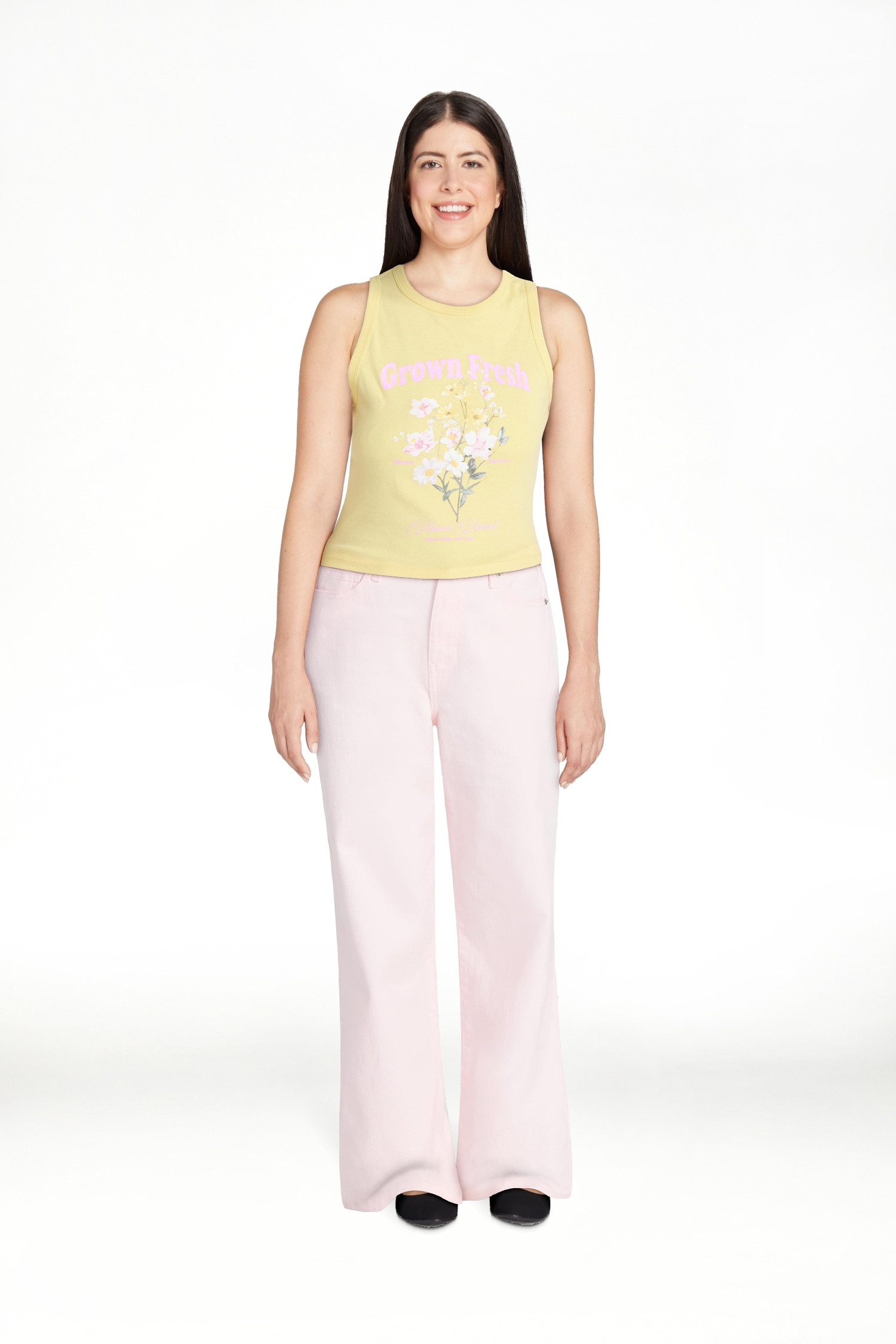 No Boundaries Cotton Ribbed Graphic Tank Top, Women's XXS-XXL | Walmart (US)