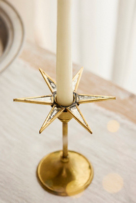Antique Mirrored Star Candle Cuffs, Set of 2 | Anthropologie (US)