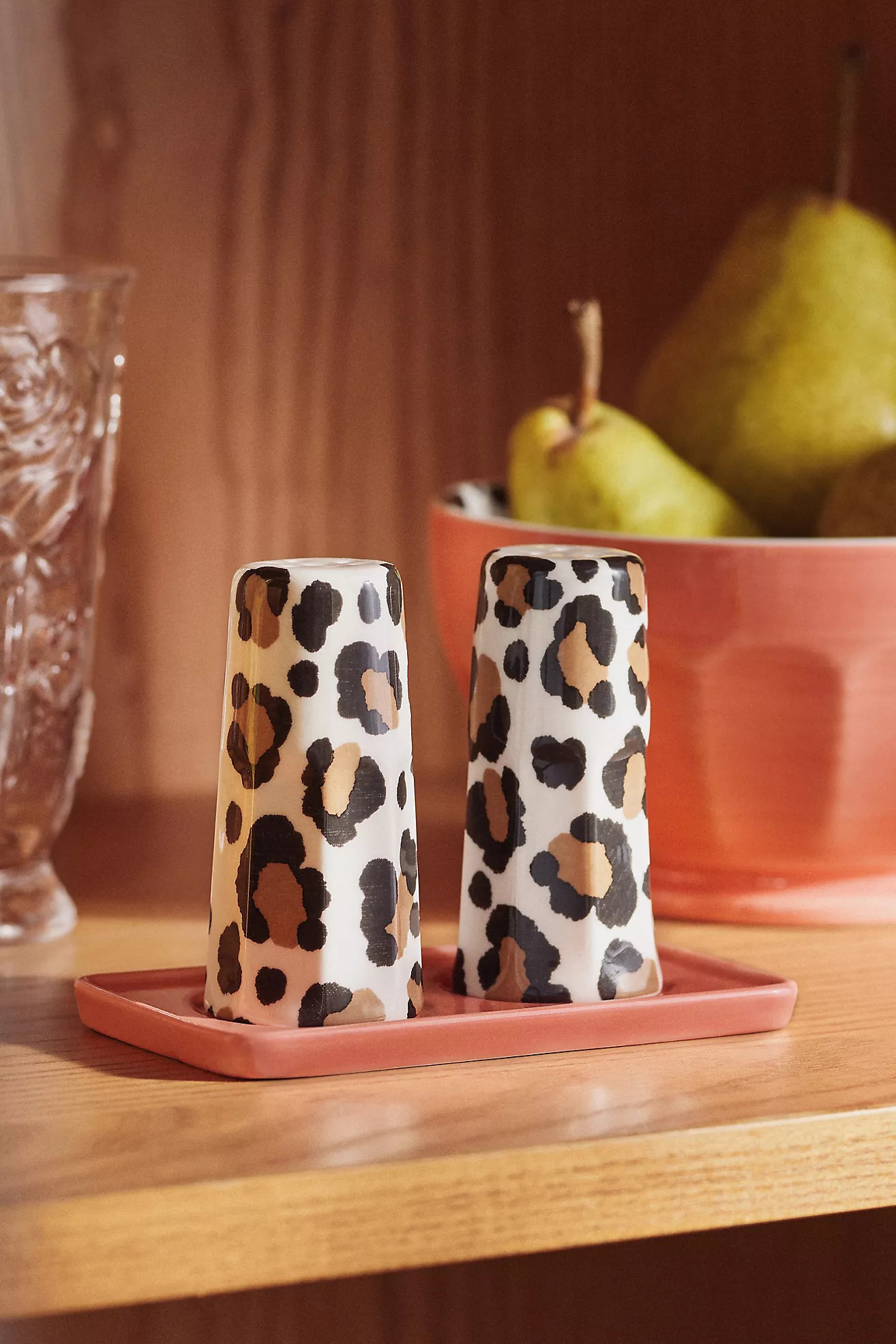 Chintzware Leopard Stoneware Salt & Pepper | Anthropologie (US)