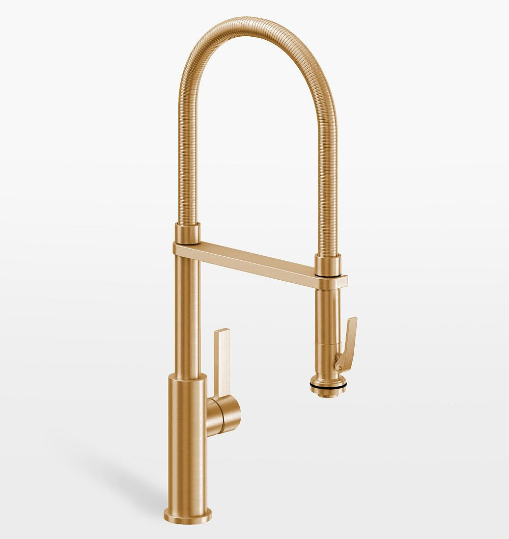 Culinary Pull Down Kitchen Faucet with Squeeze Sprayer, Satin Bronze PVD | Rejuvenation