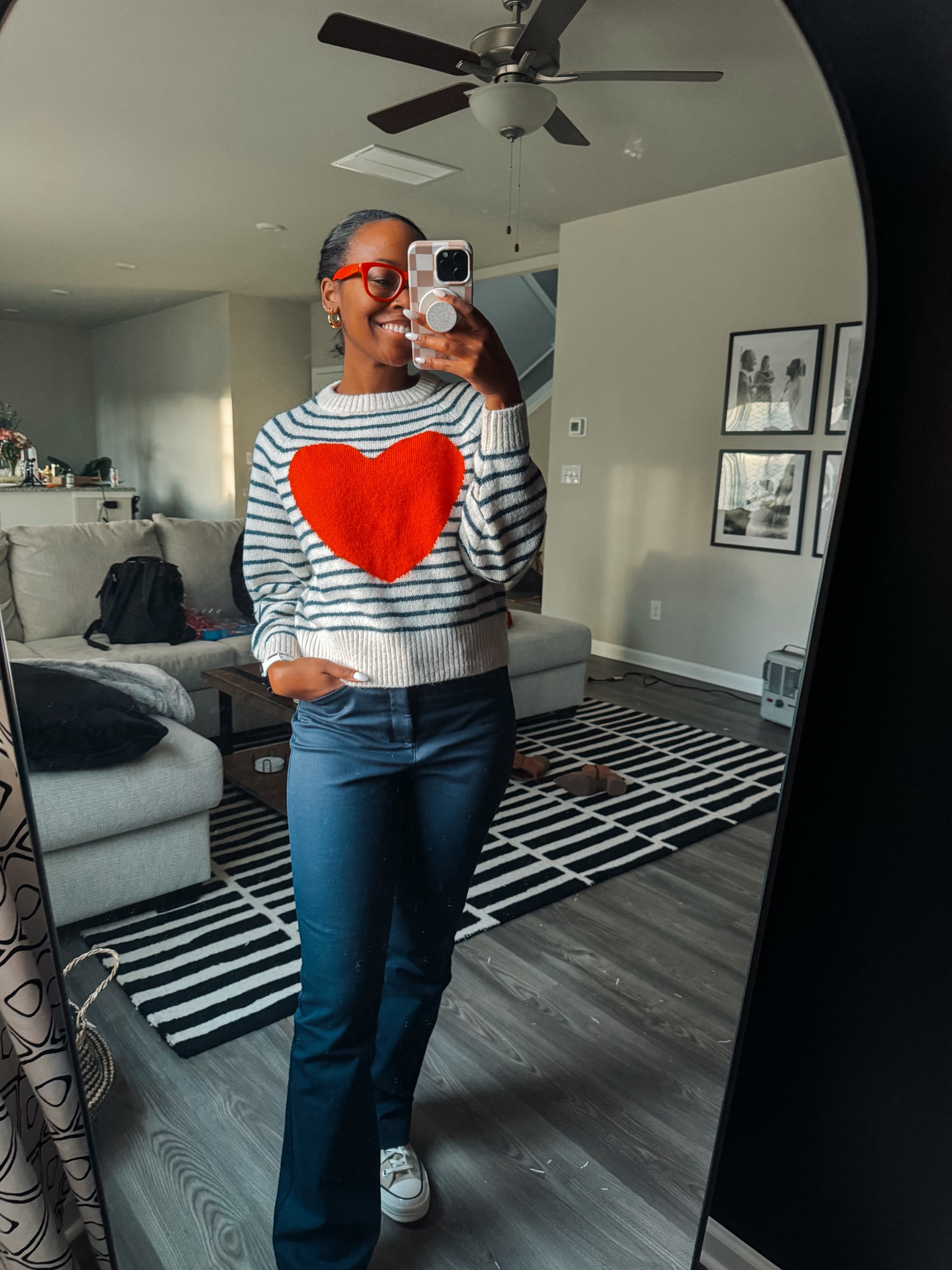 Love this heart sweater from old navy! The navy and red are sold out but the grey and pink heart are still available! Definitely going to get another wear in before Valentines day!



#LTKSeasonal #LTKfindsunder50 #LTKworkwear