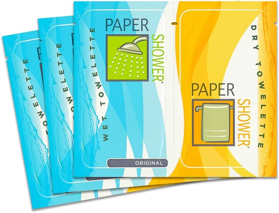 Paper Shower - Original - Body Wipe Company - Dual wet and dry towelette - On the go shower body ... | Amazon (US)