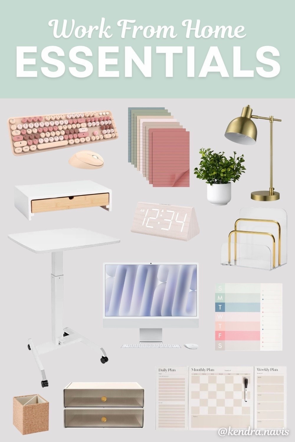 Work from Home Essentials - Office/Desk Decor

Cute office supplies, desk accessories, office storage, portable desk, standing desk, teacher supplies, home office, influencer, content creator, desk setup, keyboard, organization ideas, remote work, virtual work, office decor, work from home essentials

#LTKHome #LTKWorkwear