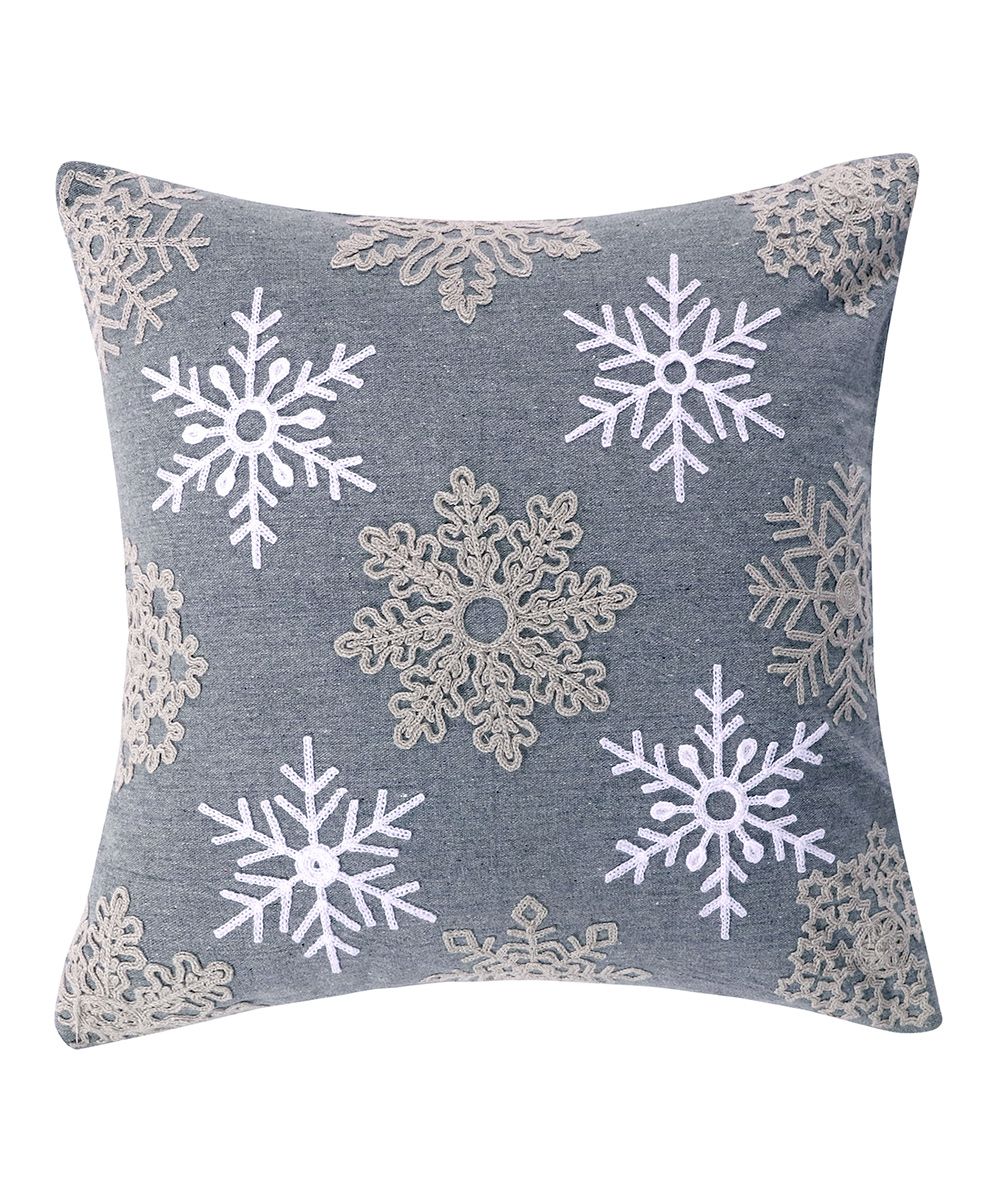 Levtex Home Throw Pillows Grey, - Rudolph Snowflake Grey Throw Pillow | Zulily