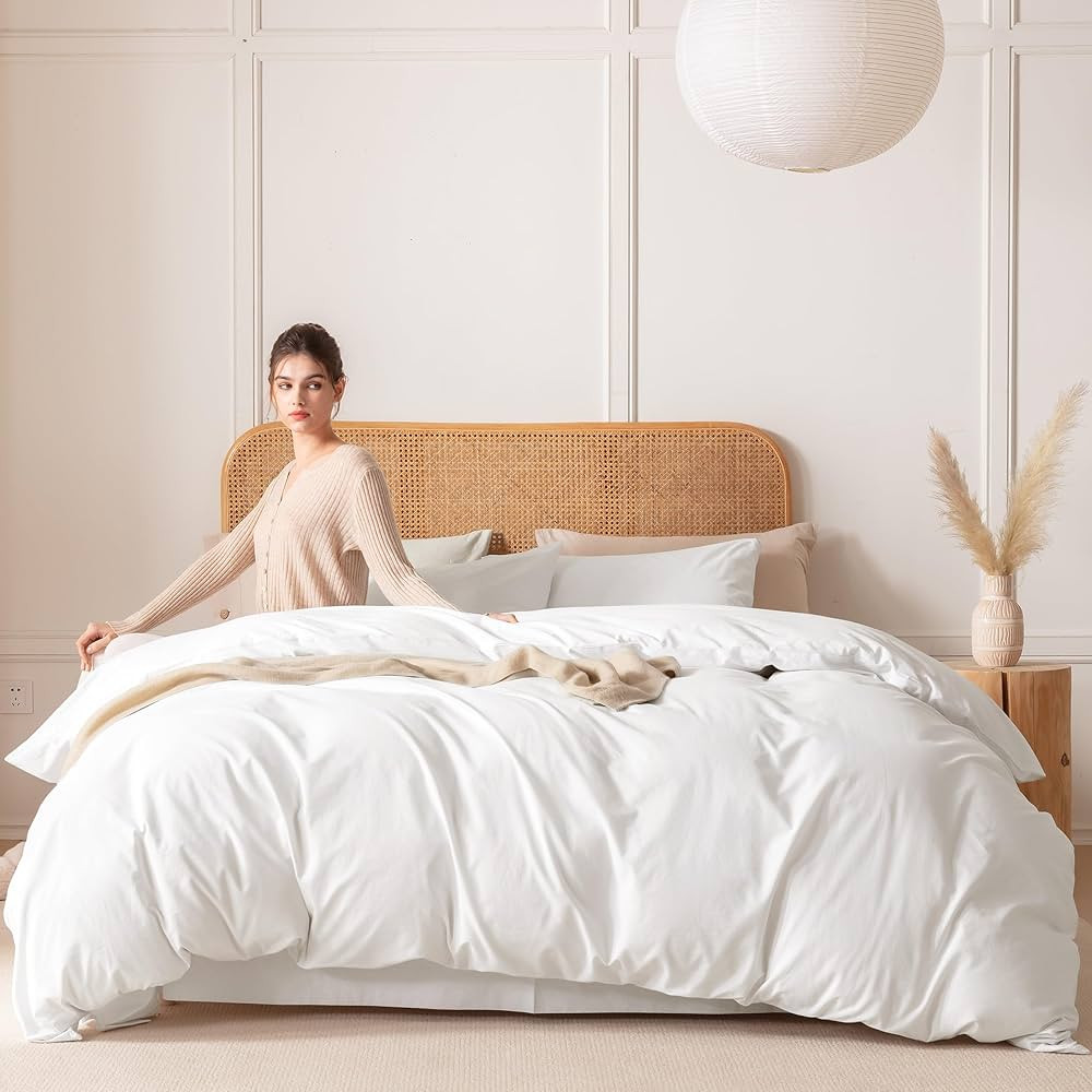 Ventidora 3 Piece Duvet Cover Set King Size,100% Organic Washed Cotton with Linen Feel Like Textu... | Amazon (US)