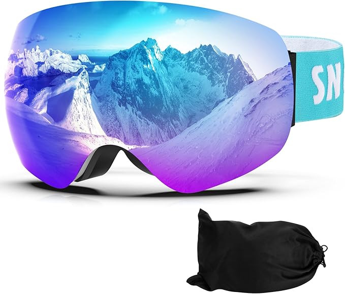 Ski Goggles Snowboard Goggles Adult, 100% UV Protection Anti-Fog Snow Goggles | Amazon (US)