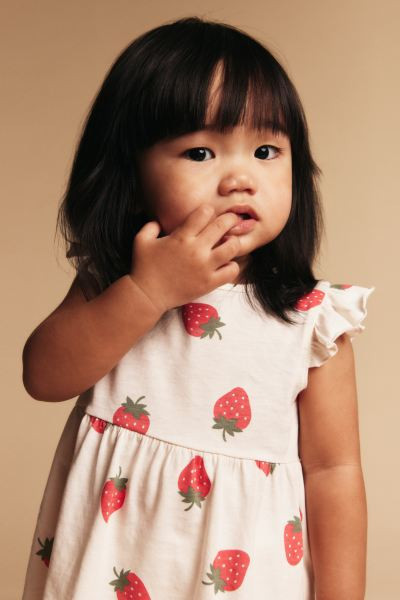 Ruffle-trimmed Jersey Dress | H&M (US + CA)