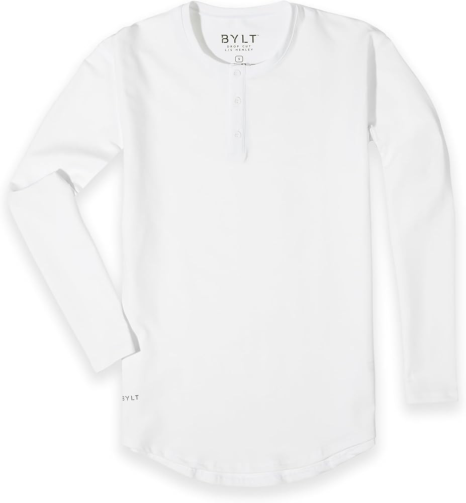 Drop-Cut Henley Long Sleeve Men's Shirt | Amazon (US)