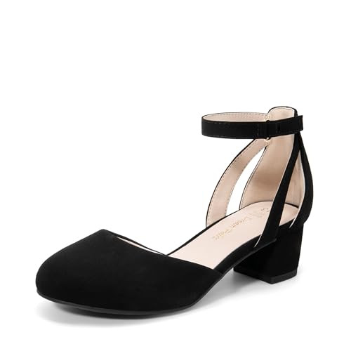 DREAM PAIRS Girls Dress Shoes Closed Toe High Heels Ankle Strap Toddler Little Big Kid Wedding Fl... | Amazon (US)