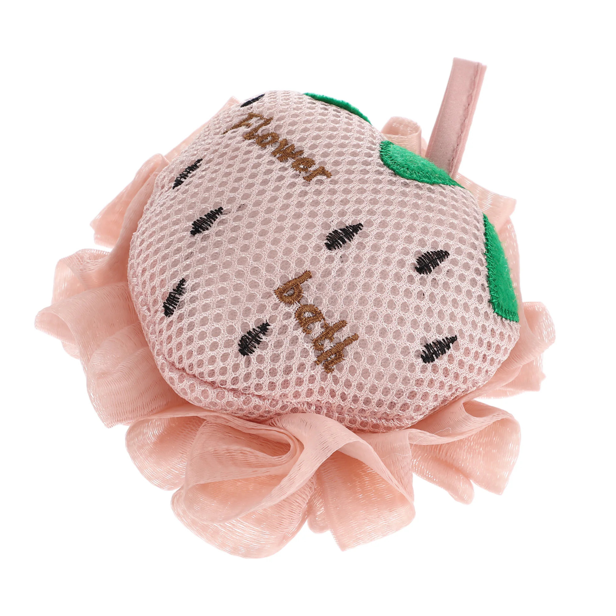 Unique Bargains Bath Shower Loofah Sponge Body Puffs for Bathroom 5.51 Inch x2.95 Inch x5.12 Inch Pink 1pc one_size | S25121600UX3346 | Lowe's