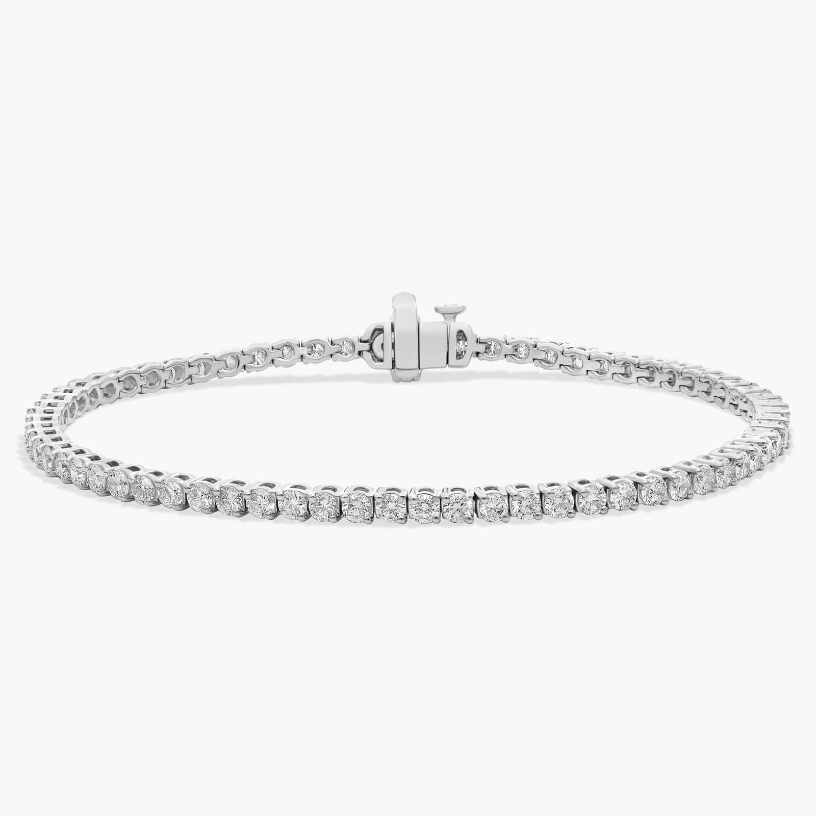 7 " Two-Prong Lab Grown Diamond Tennis Bracelet In 14K White Gold (3 Ct. tw. - F-G / VS2-SI1) | Blue Nile