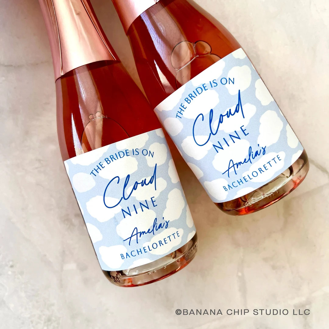 Cloud Nine Bachelorette Champagne Labels: Bride Party Favors - Etsy | Etsy (US)