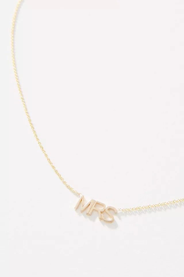 Maya Brenner 14K Gold Mrs. Necklace | Anthropologie (US)