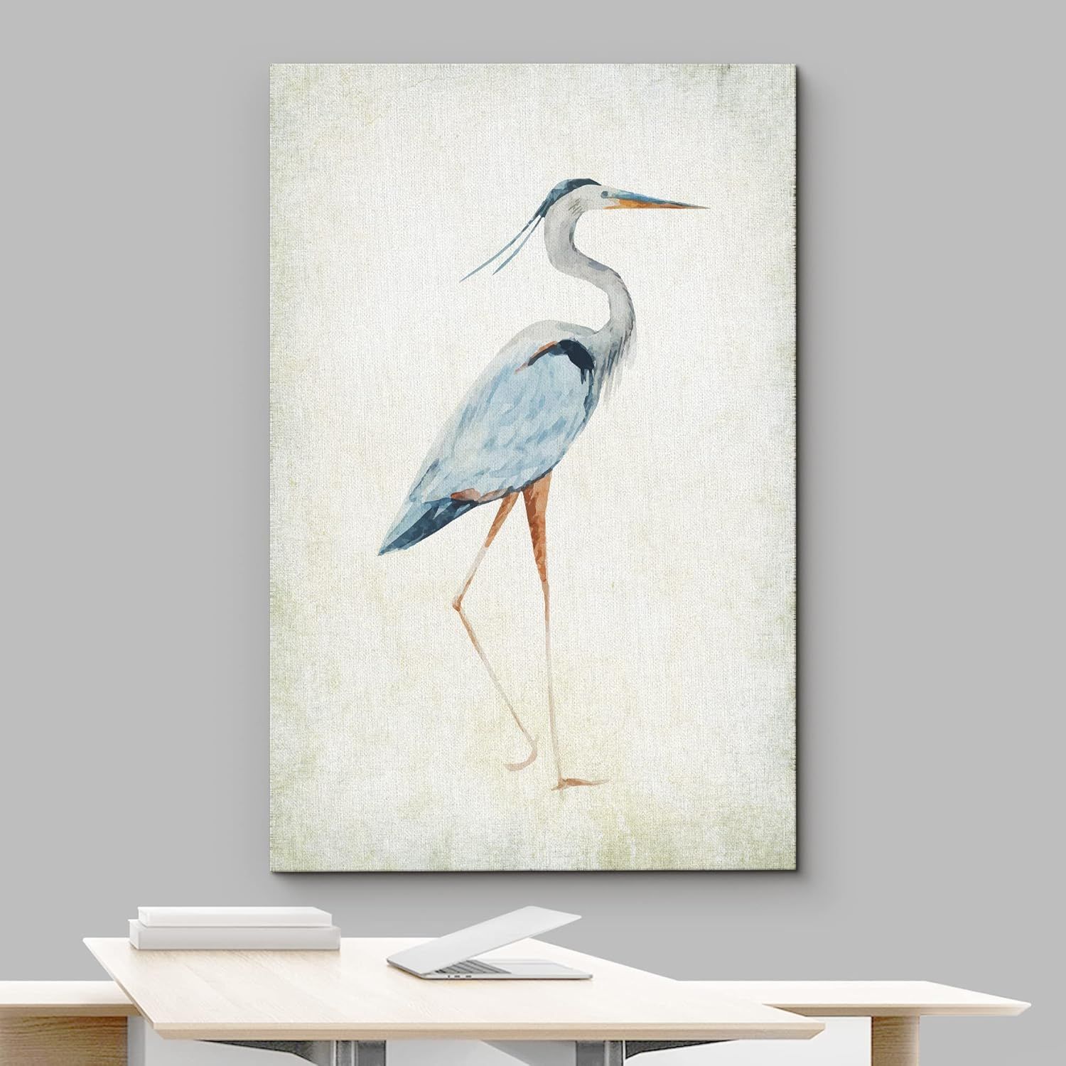 wall26 - Canvas Wall Art - Heron Bird - Wild Animal - Gallery Wrap Modern Home Art | Ready to Han... | Amazon (US)